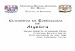 CUADERNO DE E DE Álgebra - paginaspersonales.unam.mxpaginaspersonales.unam.mx/files/472/CUADERNO_EJERCICIOS_ALGEBRA.pdf · Ejercicios resueltos.....220 Ejercicios propuestos 