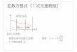 拡散方程式（1次元連続版） - home.hiroshima-u.ac.jp · 拡散方程式（1次元連続版） 密度分布の勾配に比例 して物が流れる. 流束 J=!D!u!x u 密度分布