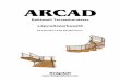 ARCAD · a karok szélessége, típusa / Egyenes, húzott karú vagy íves lépcsőkar /, a lépcsők gyámolítása, a korlát, és a fokok adatai. A dialógus több ablakból áll,