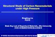 Structural Study of Carbon Nanomaterials under …...1 Structural Study of Carbon Nanomaterials under High Pressure Bingbing Liu 刘冰冰 State Key Lab of Superhard Materials, Jilin