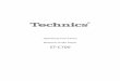 ST-C700 - Technics...ST-C700-SQT0492_EBGN_mst.book 2 ページ 2015年6月15日 月曜日 午前9時16分 Music is borderless and timeless, touching people’s hearts across cultures