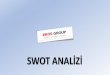 SWOT ANALİZİOrganizasyonlarda SWOT analizi yapılmasının başlıca iki yararı bulunmaktadır. İlk olarak, SWOT analizi yapılarak organizasyonun mevcut durumu tesbit edilir
