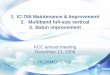1. IC-765 Maintenance & Improvement 2. Multiband full-size ... · 12/16/2008  · KCC meeting 2-3. Full QSK & Keying improvement • Improve QSK Keying –To increase the keying weight