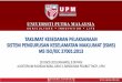 28 OGOS 2018 (KHAMIS), 9.00 PAGI AUDITORIUM RASHDAN …reg.upm.edu.my/eISO/portal/slide/ISMS/SLAID... · AUDITORIUM RASHDAN BABA, ARAS 3, BANGUNAN PEJABAT TNCPI, UPM. 2 ATURCARA TAKLIMAT