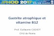 Gastrite atrophique et vitamine B12 - FMC-HGE•Gastrite autoimmune = maladie de Biermer •Gastrites liées à Helicobacter pylori •Carence en vitamine B12 due à : •Absence de