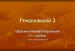Objektum Orientált Programozás C++ nyelven · 2008-05-13 · Megjegyzések A Microsoft Visual Studio (2005) –beli C++ fordítónak meg kell adni egy stdafx.h nev ű (akár üres)