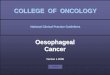 Oesophageal Rectum Cancer · College voor Oncologie OESOPHAGEAL CANCER Nationale Richtlijnen College of Oncology National Guidelines Table of contents • Oesophageal cancer guidelines