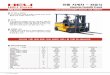 Electric Forklift Truck · 2012-04-20 · 유압 kw 24v x 2.0 자중 kg 1780 밧데리 24v x 268ah/5hr 충전기 1Φ x 220v, 60hz 제어 주행용 f.e.t control type 유압 magnetic