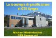© TSenergyGroup | 2013 1 - GTS Syngas.pdf · Reattori 2-6 x Raffr. Gregg. Filtro Scrubber Compressore Torcia Cogen. Approvv. Gassific. Purif. Utilizz. gas Carburante cippato gas