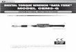 MODEL CEM3-G - Tohnichi · 2 DIGITAL TORQUE WRENCH “DATA TORK” MODEL CEM3-G (3) Pay attention to the condition of your workplace. Do not use the charger or storage battery in