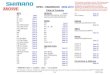 SPEC. HANDBOOK 2009- This information was updated on April 21, 2009. Shimano makes no warranty with