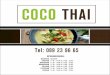 Coco Thai Menuboeken 2017 - Coco Thai Bree - Thais coco thai. coco thai 7. tom kha kai 9. tom yam koong