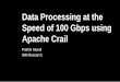 Data Processing at the Speed of 100 Gbps using Apache CrailTraditional Assumption: CPU is fast, I/O is slowput your #assignedhashtag here by setting the footer in view-header/footer