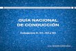 Intendencia de Canelones - GUÍA NACIONAL DE CONDUCCIÓN · 2017-09-13 · 5 REGLAMENTACIÓN DE REFERENCIA EN URUGUAY Ley 18113 Ley 18191 Ley 19061 Reglamento Nacional de Circulación