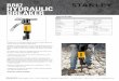 BR87 HYDRAULIC BREAKER - Stanley Infrastructure€¦ · BR87 HYDRAULIC BREAKER Stanley Hydraulic Tools | 3810 SE Naef Road | Milwaukie, Oregon 97267 | +01.503.659.5660| 800.972.2647