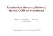 Escenarios de cumplimiento de los ODM en Honduras · 2011-11-02 · Progreso en términos de los ODM antes de la crisis 1990 2004 * Meta 2015 2004/1990 Brecha ODM 1: Incidencia de