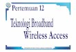 Layanan Broadband dapat dipenuhi dengan berbagai ... · Arsitektur Wireless LAN Menurut standart IEEE untuk wireless LAN, ada dua model konfigurasi untuk jaringan yaitu : a. Ad Hoc