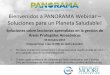 Bienvenidos a PANORAMA Webinar – Soluciones para un ...€¦ · de la cuenca del Río Negro del Amazonas en Brasil: Gobernanza y participación en el manejo de recursos naturales;