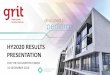 HY2020 RESULTS PRESENTATION - Grit · Light Industrial LLR Other Investments 38.6% 20.6% 13.5% 14.0% 6.4% 3.5% 2.6% 0.8% Geographic Split (HY2020) Mozambique Mauritius* Morocco* Zambia