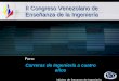 II Congreso Venezolano de Enseñanza de la Ingeniería · II Congreso Venezolano de Enseñanza de la Ingeniería Foro: Carreras de Ingeniería a cuatro años Núcleo de Decanos de