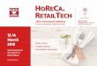 HoReCa en 2019 new - Экспофорум · PROFESSIONAL PROFILE OF THE VISITORS. HoReCa. RetailTech EXPOSITION CONCEPTION In 2019 HoReCa. RetailTech will work in cooperation with