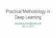Practical Methodology in Deep Learning - zsc. Methodology in Deep  آ  Practical Methodology