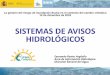 SISTEMAS DE AVISOS HIDROLÓGICOS · 2018-12-14 · conclusiones para disponer de un sistema de aviso hidrolÓgico 1. los sistemas automÁticos de informaciÓn deben ser transversales