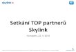 Setkání TOP partnerů - Skylink · • Prezentace Skylink a HD na prodejně • Aktivační web Skylink • Minimální Ø měs. obrat 20 tis. Kč v posledních dvou čtvrtletích