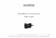 Modbus Gateway MC320 · Page II WISCO MC300 Series Utilities Manual V1.0.1 บริษัท วิศณุและสุภัค จ ากัด 102/111-112 หมู่บ้านสินพัฒนาธานี