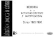 MEMORIA - unizar.esdiis.unizar.es/Memorias/memoria-95-96.pdf12033 Teoría de señales y sistemas 3 3 Op. E. Teruel 12037 Diseño de arquitecturas 4,5 1,5 3º V.Viñals 12038 Conceptos