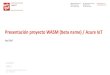 Presentación proyecto WASM (beta name) / Azure IoTdownload.microsoft.com/documents/es-es/IoT/13... · Optimizamos el área TIC de nuestros clientes con servicios gestionados y proyectos