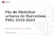 Pla de Mobilitat urbana de Barcelona PMU 2019-2024 · • Reduir la contaminació atmosfèrica derivada del transport. • Reduir la contaminació acústica derivada del transport