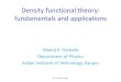 Density functional theory: fundamentals and mkh/Talks/dft_fundamen_app.pdfآ  Density functional theory: