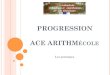 PROGRESSION ACE ARITHMÉCOLEpedagogie-nord.ac-lille.fr/IMG/pdf/presentation-ace-arithmecole.pdf · Dans ACE/Arithmécole RDP : - La soustraction n’est pas vue comme une situation