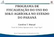 Apresentação do PowerPoint - Paraná...1 PROGRAMA DE FISCALIZAÇÃO DO USO DO SOLO AGRÍCOLA NO ESTADO DO PARANÁ Caroline T. Marçal Fiscal de Defesa Agropecuária - Eng.ª Agr.ª