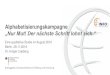 Alphabetisierungskampagne€¦ · Eine Gruppe: ehemalige funktionale Analphabeten (in Berlin) Eine Gruppe: Dozenten für Alphabetisierungskurse (in Nürnberg) Zwei Gruppen: mitwissendes
