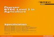 Pearson BTEC Level 3 in Agriculture Pearson BTEC Level 3 Subsidiary Diploma in Agriculture 500/8242/5