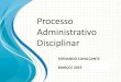 Processo Administrativo Disciplinar€¦ · Processo Administrativo: “É a sucessão formal de atos que são realizados, por determinação legal ou em atendimento a princípios