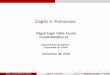Capítulo 4: Polinomios - Universidad de Sevilla · Introducci on a los polinomios De nici on de polinomio De nici on (Polinomios con coe cientes en A) Sea A un anillo. Llamaremos