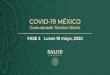 Presentación de PowerPoint...COVID-19 México: Evolución de hospitales notificantes 24 abr –17 may, 2020 Fase 3# Hosp. notificantes FUENTE: RED IRAG, acumulado del 17 mayo, 2020
