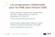 Les programmes collaboratifs pour les PME dans …cache.media.education.gouv.fr/file/PME/78/6/Journee...SCHOULLER SIMAY Date 02/04/2014 - N 1 Les programmes collaboratifs pour les