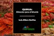 QUINUA...• La Quinua es un alimento con extraordinarios beneficios nutricionales, por el balance de aminoácidos y los altos niveles de antioxidantes y de omega 3 y 6. • Su condición
