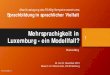 Mehrsprachigkeit in Luxemburg - ein Modellfall? 1 › pdf-dokumente › ... · charles.berg@uni.lu 27 If posture has to do with ‘a state of being, a condition, position, disposition,