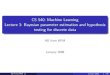 CS 540: Machine Learning Lecture 3: Bayesian parameter ... › ~arnaud › cs540 › lec3_CS540_handouts.pdf · Lecture 3: Bayesian parameter estimation and hypothesis testing for