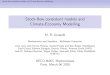 Stock-flow consistent models and Climate …...Stock-ow consistent models and Climate-Economy Modelling Conclusions Conclusions I Climate change is the most formidable challenge faced