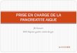 PRISE EN CHARGE DE LA PANCREATITE AIGUE€¦ · 2014-01-31 · La pancréatite aiguë (PA) se divise en 2 phases : 1- Initiale (1ère semaine ) => Sd. de réponse inflammatoire systémique(SIRS)