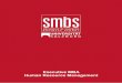 Executive MBA Human Resource Management - smbs-mba.ch€¦ · Executive MBA Human Resource Management Studienprogramm der Universität Salzburg 3. Jahrgang Start: 25. November 2019