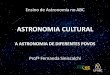 A ASTRONOMIA DE DIFERENTES POVOS · 2019-06-30 · Tupi-Guarani Uma palestra sobre astronomia indígena. Constelações: grupos de estrelas aparentemente próximas.Existem 88 constelaçõesoficiais