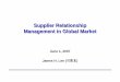 Supplier Relationship Management in Global Market · 2007-06-07 · Makers, Industrial OEMS • Credit Report : Bank ... •Supplier Suggestion Program ... KAIZEN Activity, Calibration
