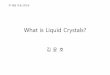 1. What is Liquid Crystal€¦ · Liquid Crystals (LCs) are state of matter intermediate between that of a crystalline and an isotropic liquid. They possess many of the mechanical
